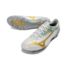 Mizuno Alpha III Elite White and Yellow Firm Ground FG Football Boot