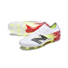 New Balance Furon Team V8 White and Red Firm Ground FG Football Boot