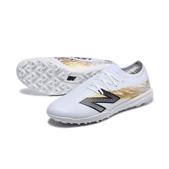 New Balance Furon V8 Elite White and Golden Turf TF Football Boot