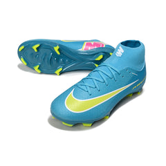 Nike Air Zoom Mercurial Superfly 10 Academy Blue and Yellow Firm Ground FG Football Boot
