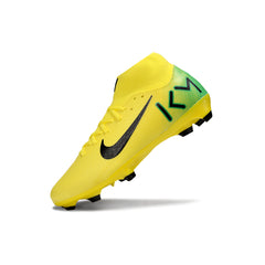 Nike Air Zoom Mercurial Superfly 10 Academy Mbappe Yellow and Black Firm Ground FG Football Boot