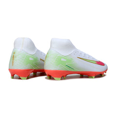 Nike Air Zoom Mercurial Superfly 10 Academy White, Orange and Pink Firm Ground FG Football Boot
