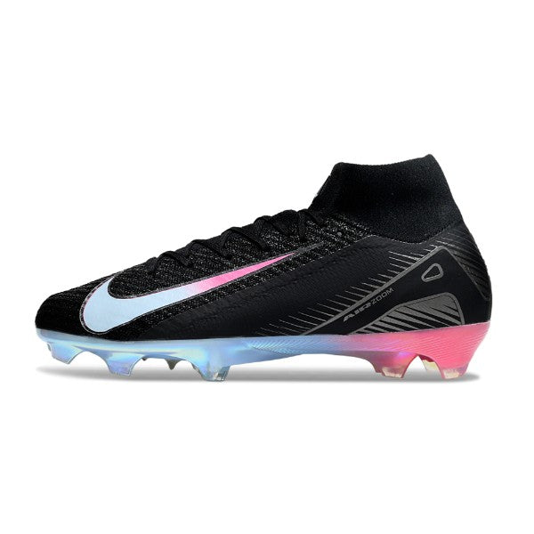 Nike Air Zoom Mercurial Superfly 10 Elite Black Blue and Pink Firm
