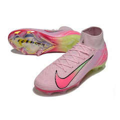 Nike Air Zoom Mercurial Superfly 10 Elite Pink and Light Green Firm Ground FG Football Boot