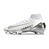 Nike Air Zoom Mercurial Superfly 10 Elite White and Silver Firm Ground FG Football Boot