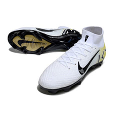 Nike Air Zoom Mercurial Superfly 10 Elite White and Yellow Firm Ground FG Football Boot