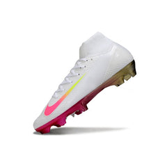 Nike Air Zoom Mercurial Superfly 10 Elite White and Pink Firm Ground FG Football Boot