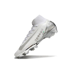 Nike Air Zoom Mercurial Superfly 10 Elite White and Silver Firm Ground FG Football Boot