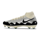 Nike x Patta Mercurial Superfly Elite Silver, Black and White Firm Ground FG Football Boot