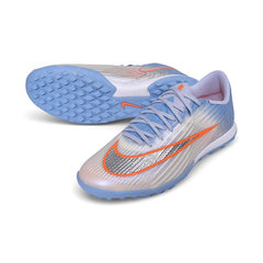 Nike Air Zoom Mercurial Superfly 11 Elite Gray and Light Blue Turf TF Football Boot