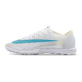 Nike Air Zoom Mercurial Superfly 11 Elite White and Light Blue Turf TF Kids Football Boot