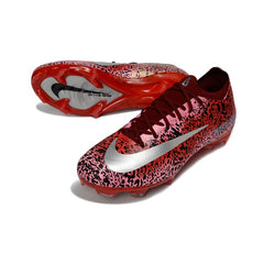 Nike Air Zoom Mercurial Vapor 16 Elite Dark Red and Silver Firm Ground FG Football Boot
