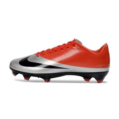 Nike Air Zoom Mercurial Vapor 16 Elite Red and Silver Firm Ground FG Kids Football Boot