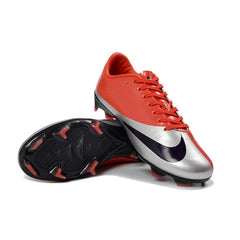 Nike Air Zoom Mercurial Vapor 16 Elite Red and Silver Firm Ground FG Kids Football Boot