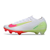 Nike Air Zoom Mercurial Vapor 16 Elite White Pink and Green Firm Ground FG Football Boot