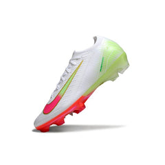 Nike Air Zoom Mercurial Vapor 16 Elite White Pink and Green Firm Ground FG Football Boot