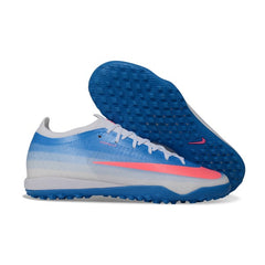 Nike Air Zoom Mercurial Vapor 17 Elite Blue and White Turf TF Kids Football Boot