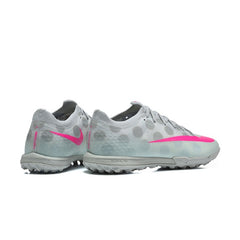 Nike Air Zoom Mercurial Vapor 17 Elite Gray and Pink Turf TF Kids Football Boot