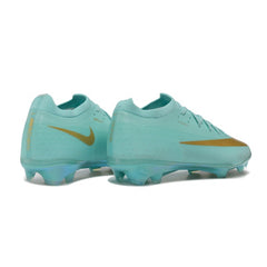 Nike Air Zoom Mercurial Vapor 17 Elite Light Blue and Golden Firm Ground FG Kids Football Boot