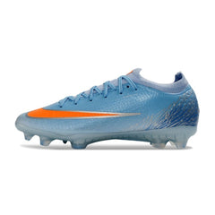 Nike Air Zoom Mercurial Vapor 17 Elite Light Blue and Orange Firm Ground FG Kids Football Boot