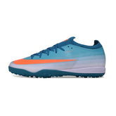 Nike Air Zoom Mercurial Vapor 17 Elite Light Blue and White Turf TF Kids Football Boot