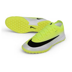 Nike Air Zoom Mercurial Vapor 17 Elite White and Fluorescent Green Turf TF Football Boot