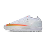 Nike Air Zoom Mercurial Vapor 17 Elite White and Golden Turf TF Kids Football Boot