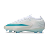 Nike Air Zoom Mercurial Vapor 17 Elite White and Light Blue Firm Ground FG Kids Football Boot