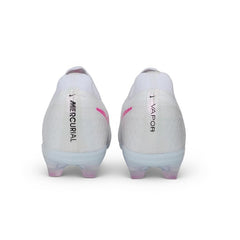 Nike Air Zoom Mercurial Vapor 17 Elite White and Pink Firm Ground FG Football Boot