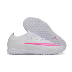 Nike Air Zoom Mercurial Vapor 17 Elite White and Pink Turf TF Kids Football Boot