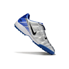Nike Air Zoom Total 90 III Gray and Blue Turf TF Football Boot