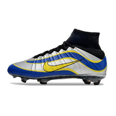 Nike Mercurial Superfly 4 Elite Gray and Blue Firm Ground FG Football Boot