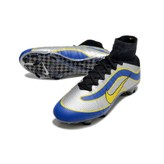 Nike Mercurial Superfly 4 Elite Gray and Blue Firm Ground FG Football Boot