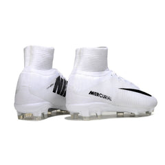 Nike Mercurial Superfly 5 Elite White and Black Firm Ground FG Football Boot