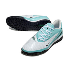 Nike Phantom 6 Academy White and Light Blue Turf TF Football Boot