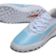 Nike Phantom 6 Academy White Blue and Orange Turf TF Football Boot