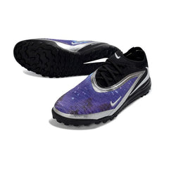 Nike Phantom 6 Elite Black Blue and Silver Turf TF Football Boot