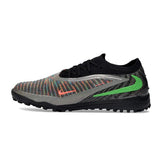 Nike Phantom 6 Elite Black, Gray and Green Turf TF Football Boot
