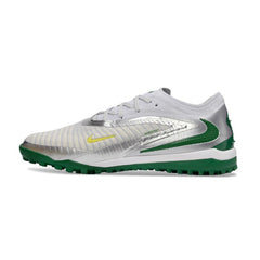 Nike Phantom 6 Elite Silver and Green Turf TF Football Boot
