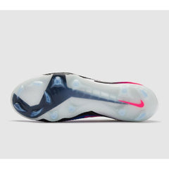 Nike Phantom 6 Elite White and Blue Firm Ground FG Kids Football Boot