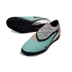 Nike Phantom 6 Pro Black, Silver and Light Blue Turf TF Fooball Boot