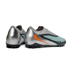 Nike Phantom 6 Pro Black, Silver and Light Blue Turf TF Fooball Boot