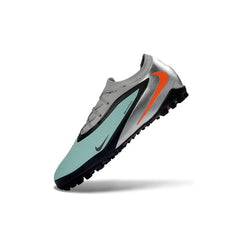 Nike Phantom 6 Pro Black, Silver and Light Blue Turf TF Fooball Boot