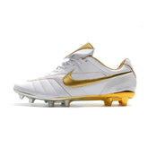 Nike Tiempo 7 R10 Elite White and Golden Firm-Ground FG Football Boot