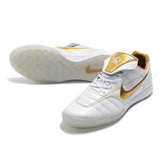 Nike Tiempo 7 R10 Elite White and Golden Indoor IC Football Boot