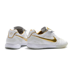 Nike Tiempo 7 R10 Elite White and Golden Indoor IC Football Boot