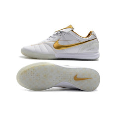 Nike Tiempo 7 R10 Elite White and Golden Indoor IC Football Boot