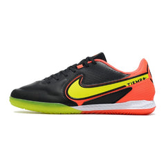 Nike Tiempo Legend 9 Elite Black Orange and Yellow Indoor IC Football Boot