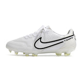 Nike Tiempo Legend 9 Elite White and Black Firm Ground FG Football Boot