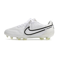 Nike Tiempo Legend 9 Elite White and Black Firm Ground FG Football Boot